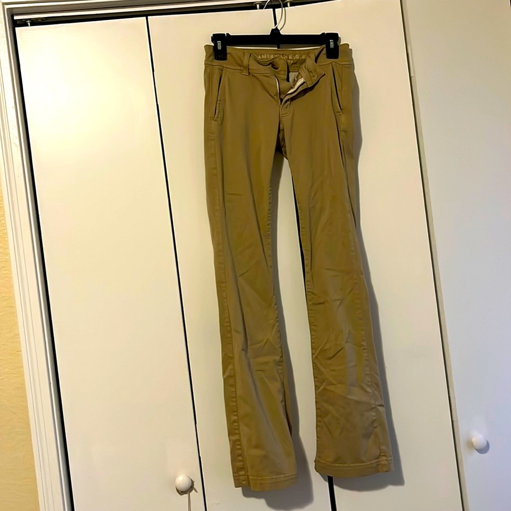 Tan American Eagle jeans